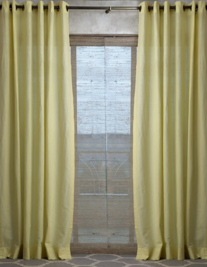 Calyz Yellow Linen Cotton Curtain